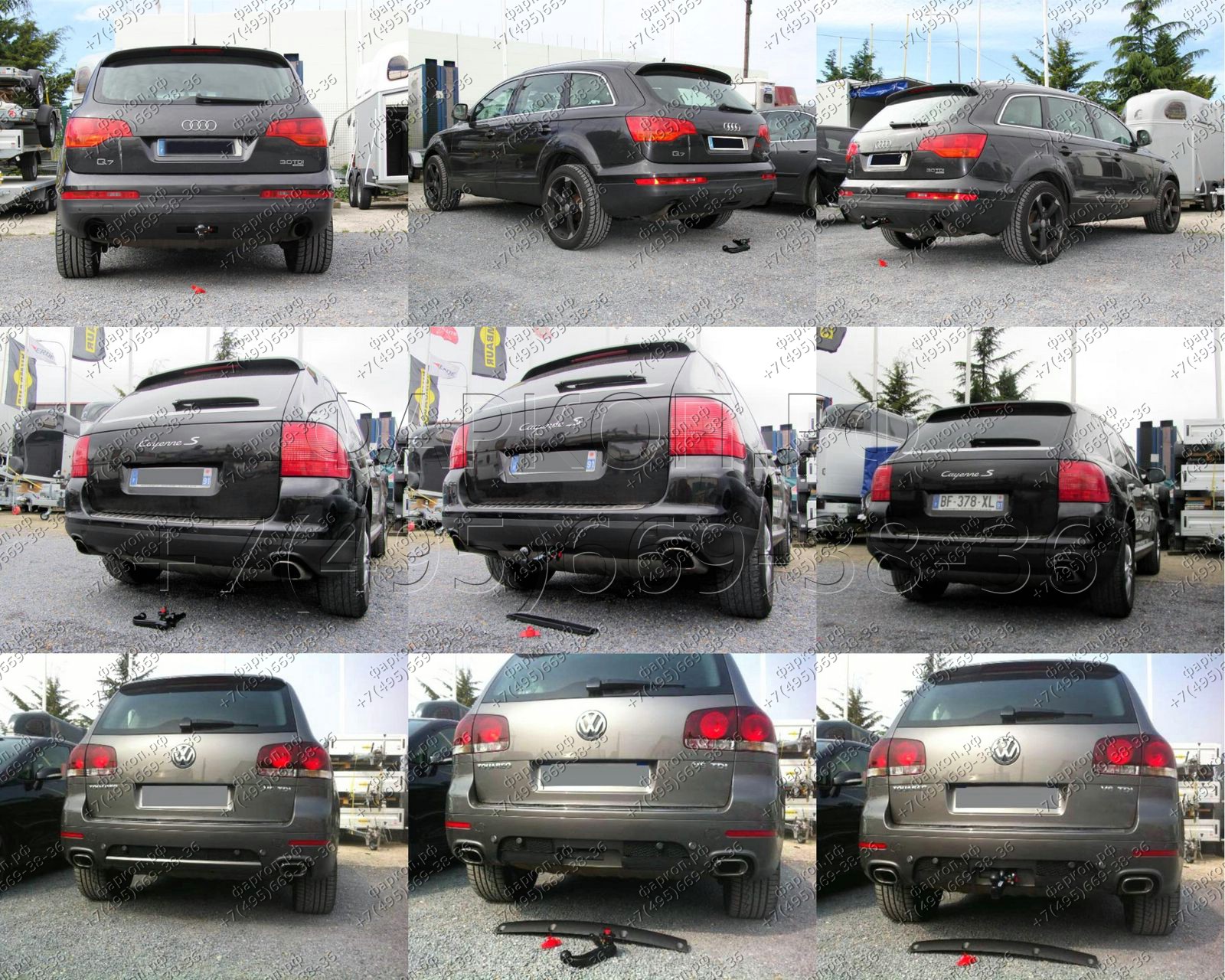 Фаркоп на Volkswagen Touareg 2002-2010, 2010-2018, Porsche Cayenne 2002-2010, 2010-2017. Быстросъемное вертикальное крепление шара на ключе. Нагрузки 3500/140 кг, масса фаркопа 34 кг