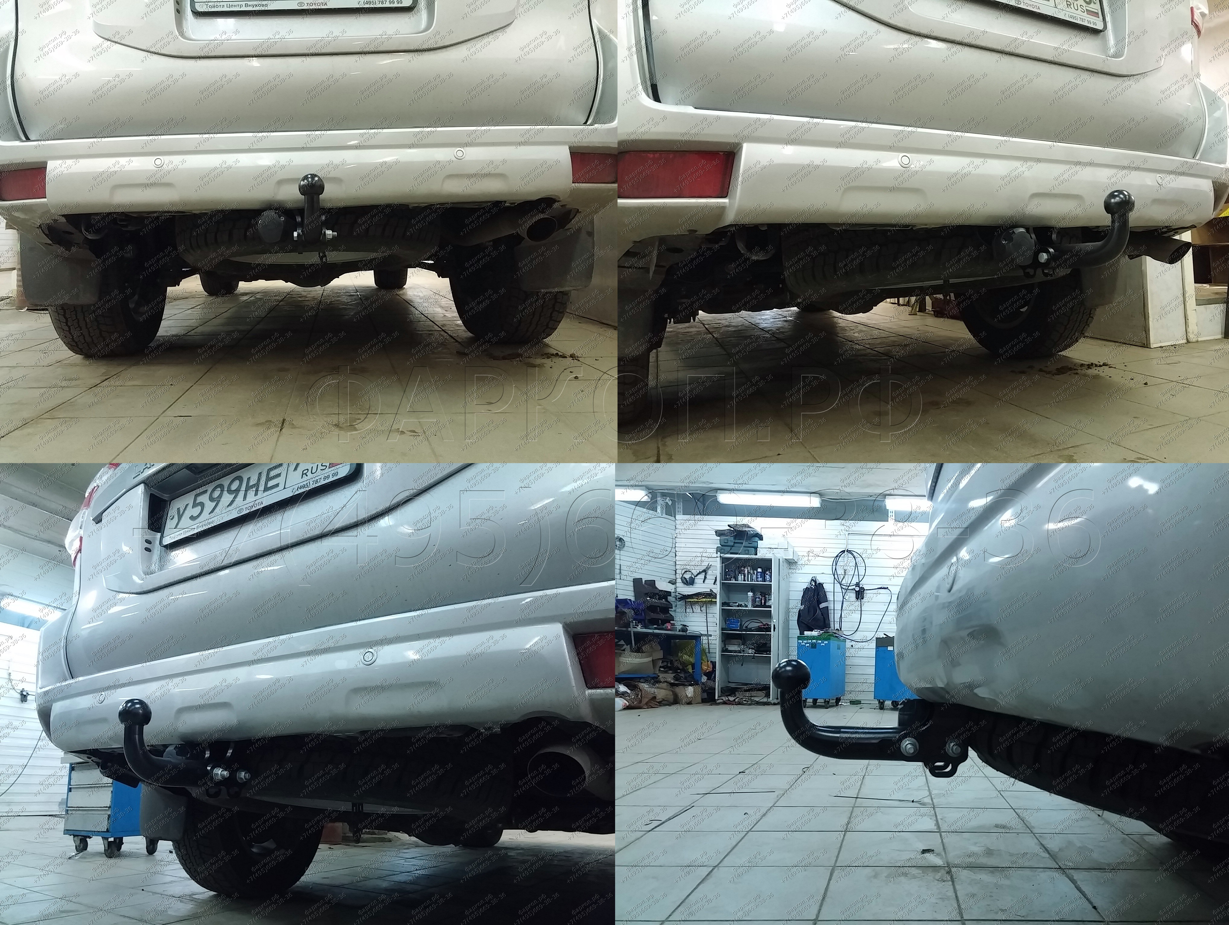Фаркоп на Toyota Land Cruiser Prado 150 2009-2023 (без выреза бампера), Lexus GX460 2009-2023 (невидимая подрезка бампера), Toyota Land Cruiser Prado 120 2003-2009 (невидимая подрезка бампера), Lexus GX470 2003-2009 (невидимая подрезка бампера). Тип шара: A. Нагрузки 3500/130 кг, масса фаркопа 9 кг