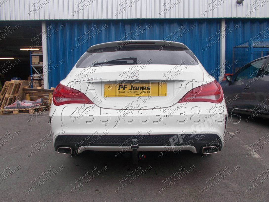 Фаркоп на Mercedes GLA-Class x156 2014-2020, Mercedes CLA-Class C117 04/2013-2019, в т.ч. для CLA Shooting Brake X117 универсал 03/2015-2019 быстросъемное вертикальное крепление шара (на ключе). Требуется подрезка бампера. Нагрузки: 1900/80 кг, масса фаркопа 25 кг