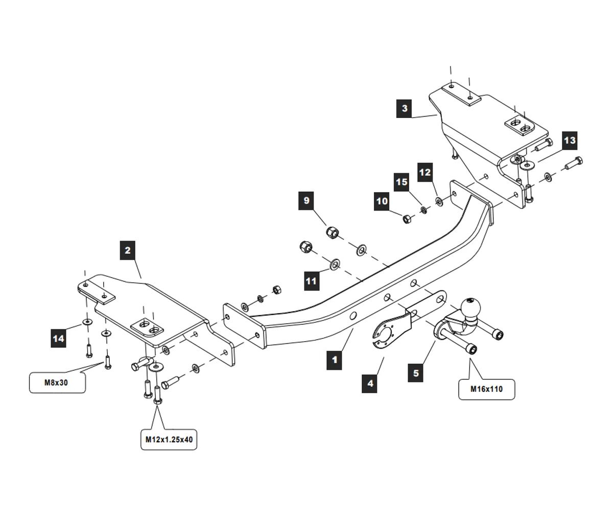 Фаркоп на Toyota Land Cruiser Prado J150 2009-2023, Toyota Land Cruiser Prado J120 2002-2009 без снятия и выреза бампера. Тип шара: F. Нагрузки: 1800/75 кг, масса фаркопа 23 кг (без электрики в комплекте)