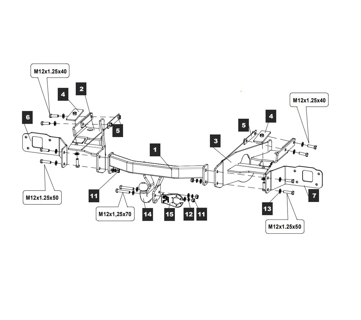 Фаркоп на Exeed VX 2022-. Невидимая подрезка бампера. Тип шара: A. Нагрузки: 2455/100 кг, масса фаркопа 28,6 кг (без электрики в комплекте)