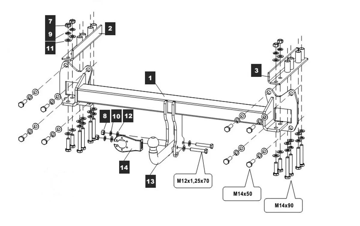 Фаркоп на Land Rover Range Rover Velar L560 2017-, Jaguar F-Pace X761 2015- без выреза в бампере. Тип шара: A. Нагрузки: 2500/150 кг, масса фаркопа 23 кг (без электрики в комплекте)